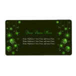 Fancy Elegant Green Christmas Decorations Personalized Shipping Labels