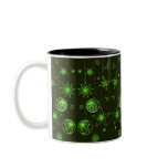 Fancy Elegant Green Christmas Decorations Mug