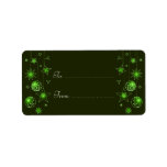 Fancy Elegant Green Christmas Decorations Ta Address Label