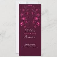 Fancy Elegant Pink Christmas Decorations invitation