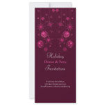 Fancy Elegant Pink Christmas Decorations Personalized Announcement
