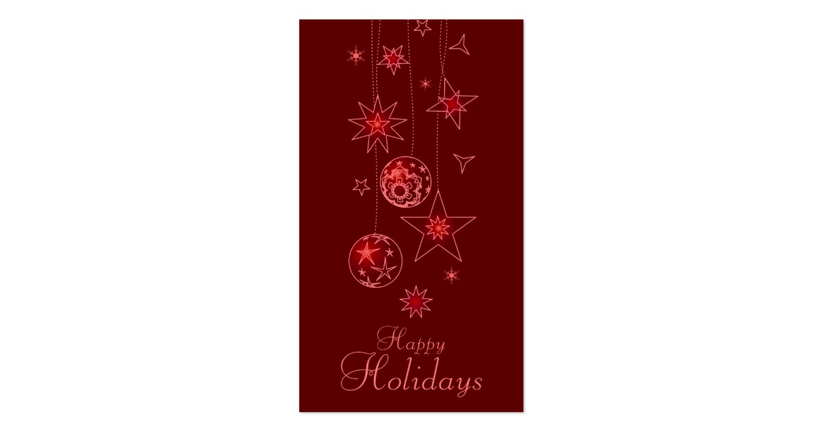 Fancy Elegant Red Christmas Decorations Gift Tag Business ...