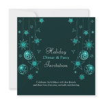 Fancy Elegant Turquoise Christmas Decorations Invite