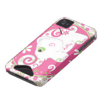 Fancy Elephant Floral iPhone 4 Case-Mate ID Case