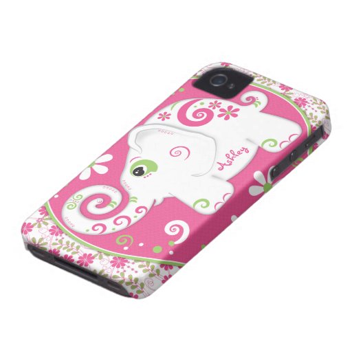 Fancy Elephant Floral iPhone 4 Case-Mate ID Case