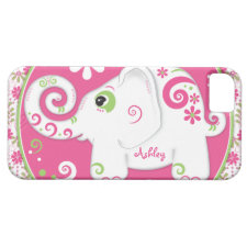 Girly Fancy Floral Elephant iPhone Case-Mate Case