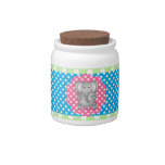Fancy elephant polka dots candy dish