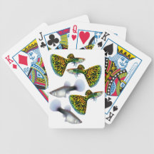 Fancy Fantail Guppy Fish Playing Cards
