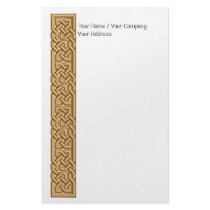 Fancy Filled Celtic Knots Pale Gold stationery by RainbowCards Fancy Filled Celtic Knots Pale Gold stationery