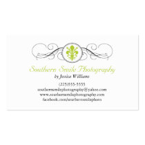 Fancy Fleur de Lis business cards