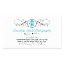 Fancy Fleur de Lis business cards