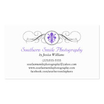 Fancy Fleur de Lis business cards