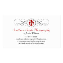 Fancy Fleur de Lis business cards
