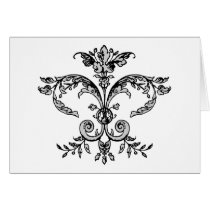 Fancy Fleurish BW Cards