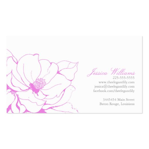 Fancy Floral Business Card Templates (back side)