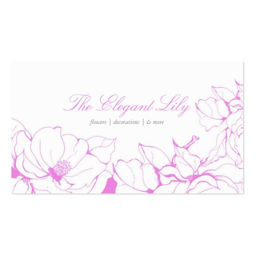 Fancy Floral Business Card Templates (front side)