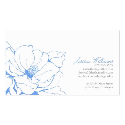 Fancy Floral Business Cards (back side)