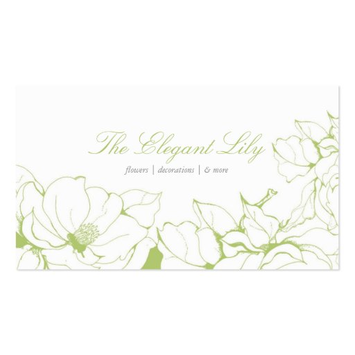 Fancy Floral Business Cards (front side)