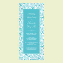 Fancy Floral Grand Opening Invitation (aqua) invitations