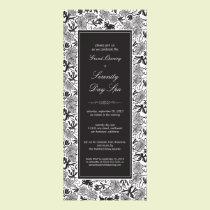 Fancy Floral Grand Opening Invitation (black) invitations