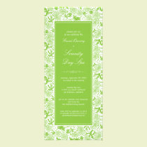 Fancy Floral Grand Opening Invitation (green) invitations