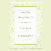 Fancy Floral Grand Opening Invitation (sage) invitations
