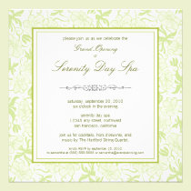 Fancy Floral Grand Opening Invitation (sage) invitations