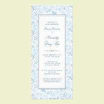Fancy Floral Grand Opening Invitation (sky) invitations