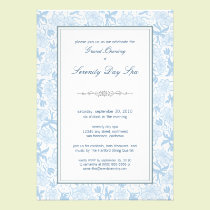 Fancy Floral Grand Opening Invitation (sky) invitations