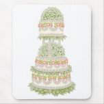 Fancy Floral Party Cake Mousepad