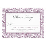 Fancy Floral RSVP Card (lavender) Personalized Announcements