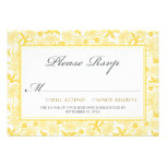 Fancy Floral RSVP Card (lemon yellow) Invites
