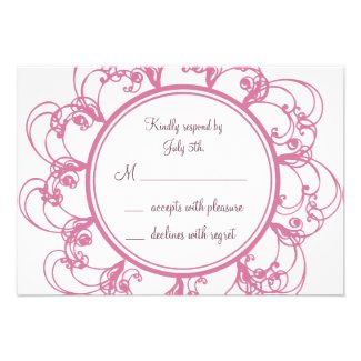 Fancy Floral RSVP Custom Announcement