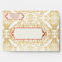 Fancy Flourishes Golden Indian Arabic Envelope