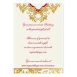 Fancy Flourishes Golden Wedding Gift Registry Card Business Card