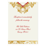 Fancy Flourishes Golden Wedding Reception Cards Business Card Template