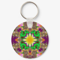 Fancy Fractal Keychain by DonnaGrayson Fancy Fractal Keychain