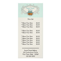 Fancy Frame Blue Cupcakes Rack Card