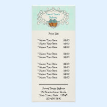 Fancy Frame Blue Cupcakes Rack Card rack cards