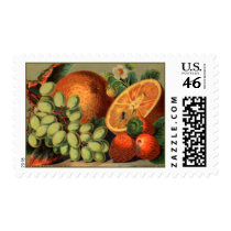 Fancy Fruits Postage Stamps by vintagegiftmall Fancy Fruits Postage Stamps