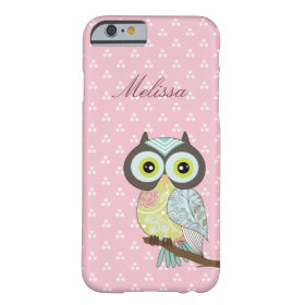 Fancy Funky Pink Owl iPhone 6 case