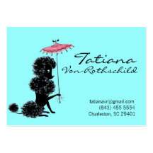 * Fancy Gal Blue/Black Calling Card * Business Card Template
