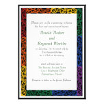 Fancy Gay Pride Custom Commitment Ceremony Invites invitations