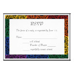 Fancy Gay Pride Custom Commitment Ceremony RSVP invitations