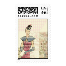 Fancy Girl Postage Stamp