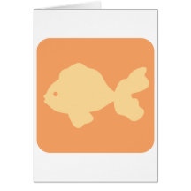 Fancy Goldfish Icon Greeting Card