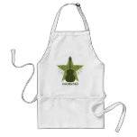 Fancy Guitar Star Swirls Apron, Green