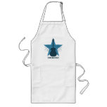 Fancy Guitar Star Swirls Apron, Royal Blue