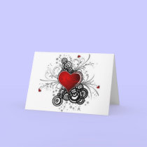 fancy heart, I love you, lovely card