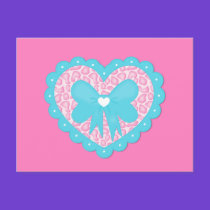 Fancy Heart (Leopard) postcards